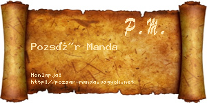 Pozsár Manda névjegykártya